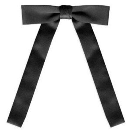 TopTie Black Satin Western String Bow Tie - Image 2